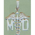 Precious Metal Medical Doctor Charm